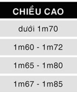 Bảng size áo giữ nhiệt Z Up