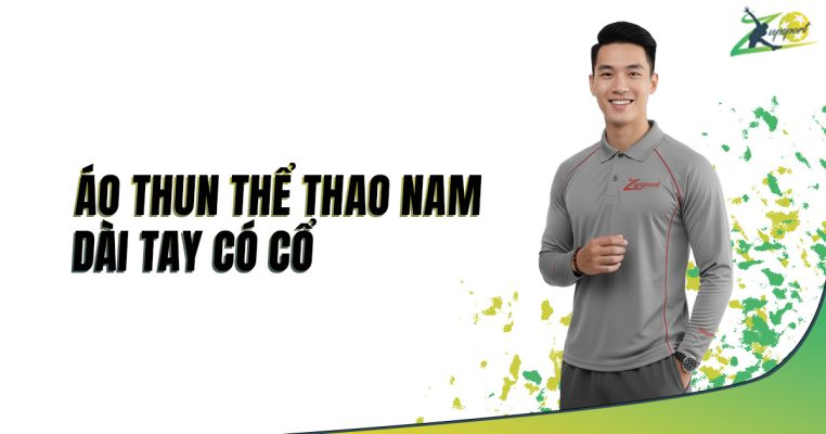 Áo Thun Thể Thao Nam Dài Tay Có Cổ
